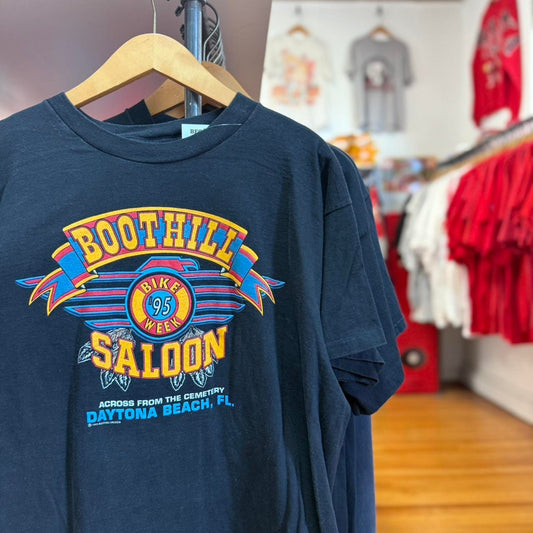Vintage 90s Boothill Saloon Motorcycle Biker T-Shirt