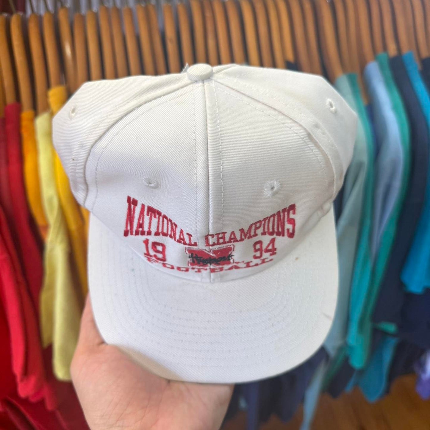 Vintage 1994 Nebraska Huskers National Champs Football Snapback