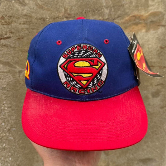 Vintage 90s Superman Quaker State Racing NASCAR Snapback