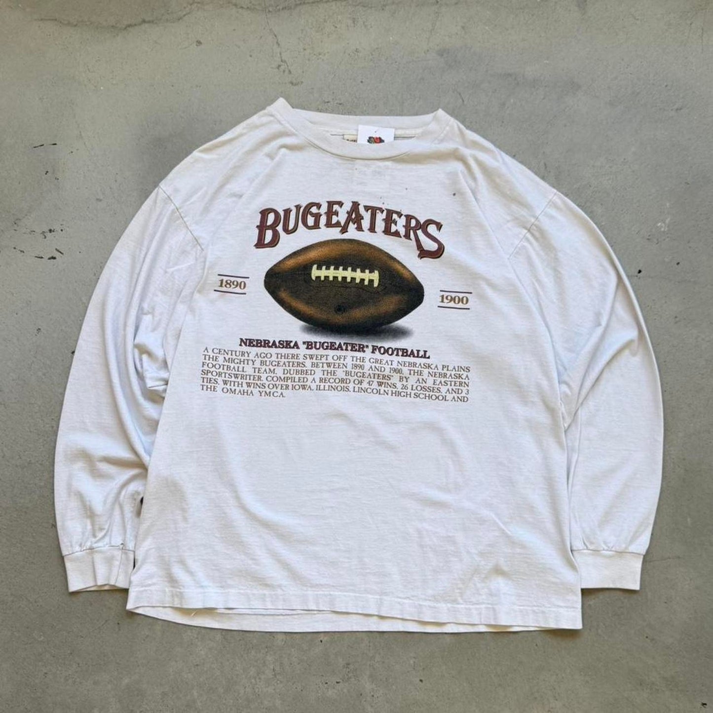 Vintage 90s Nebraska Huskers Bugeaters Football T-Shirt - X-Large