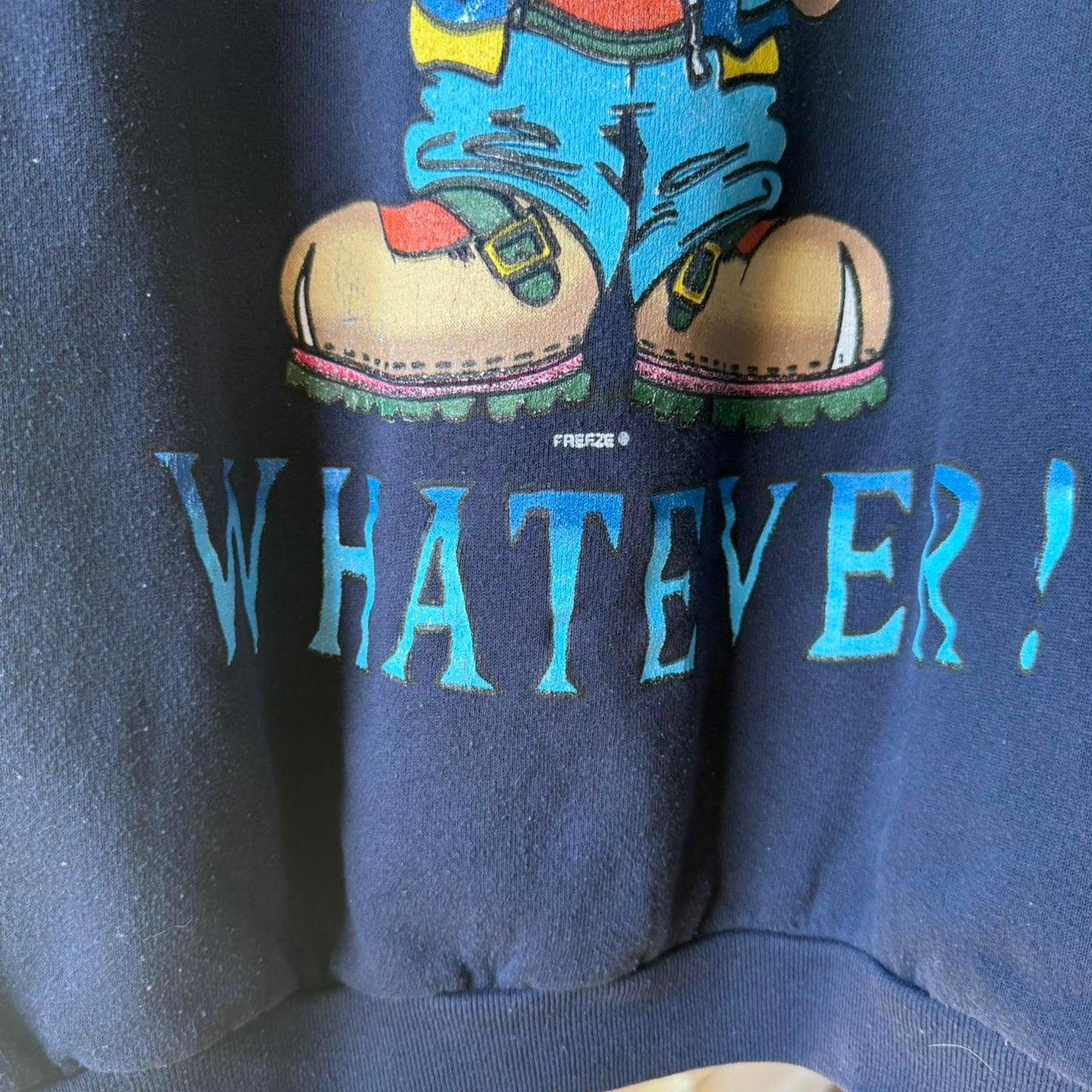 Vintage 90s Whatever Bear Animal Cartoon Crewneck - Large