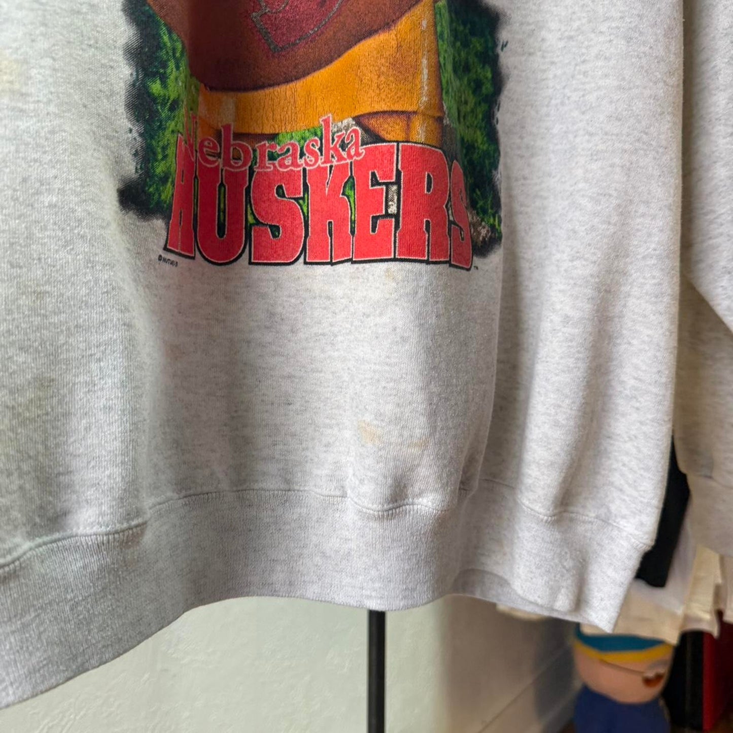 Vintage 90s Nebraska Huskers Football Crewneck - XX-Large