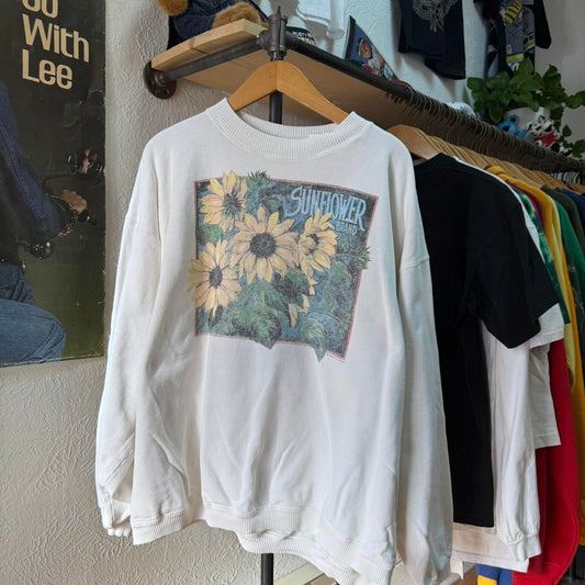 Vintage 90s Sunflower Flower Nature Crewneck - X-Large