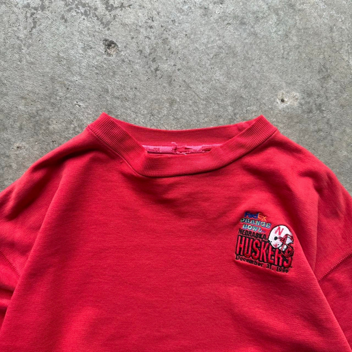 Vintage 1996 Nebraska Huskers FedEx Orange Bowl Crewneck - Medium