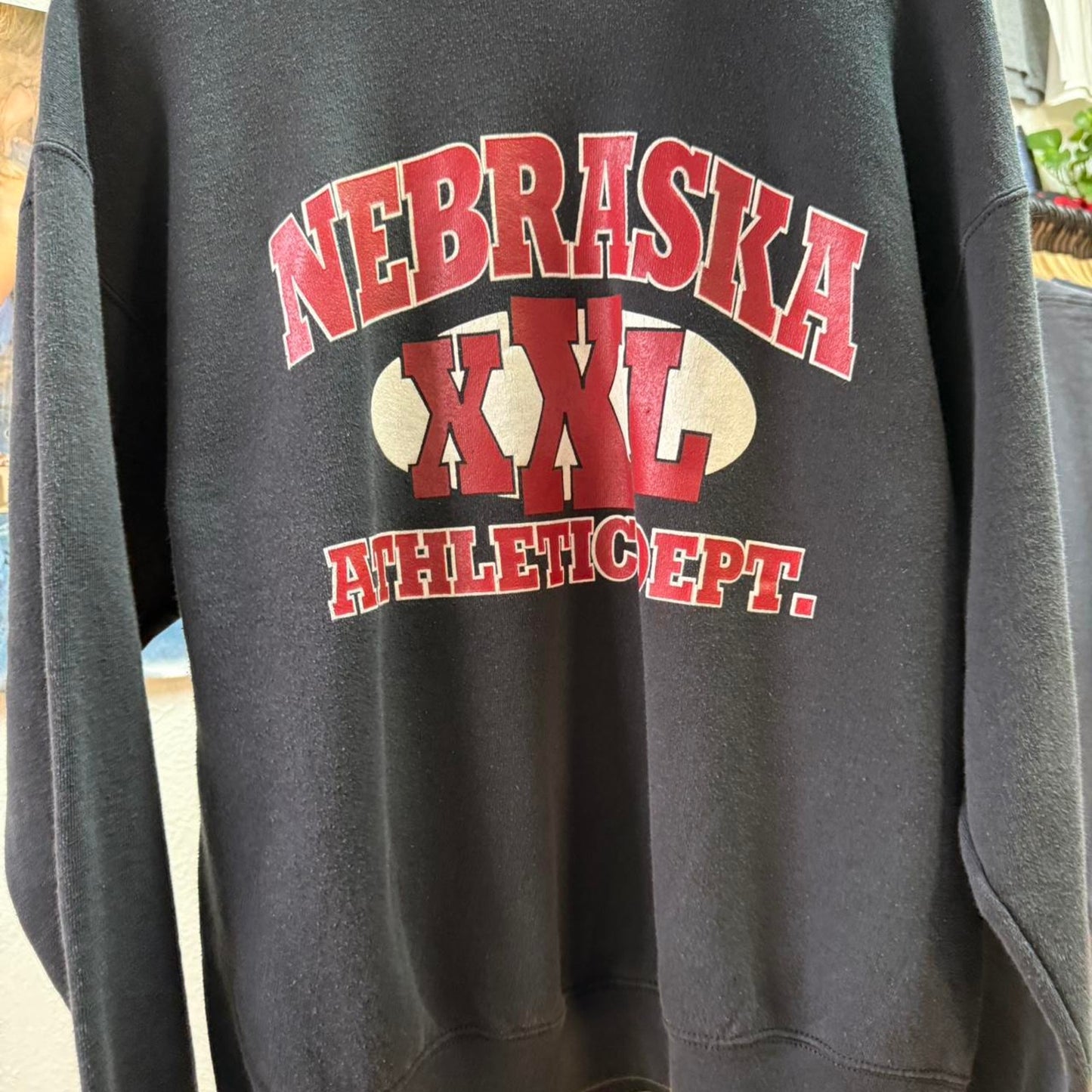 Vintage 90s Nebraska XXL Athletic Dept Huskers Crewneck - Large