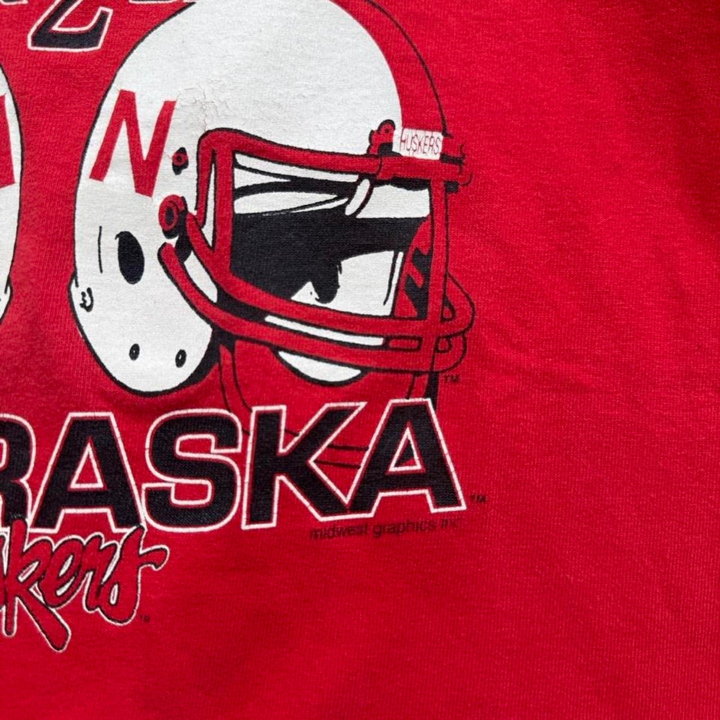 Vintage 90s Nebraska Back to Back Husker T-Shirt - Kids 10-12