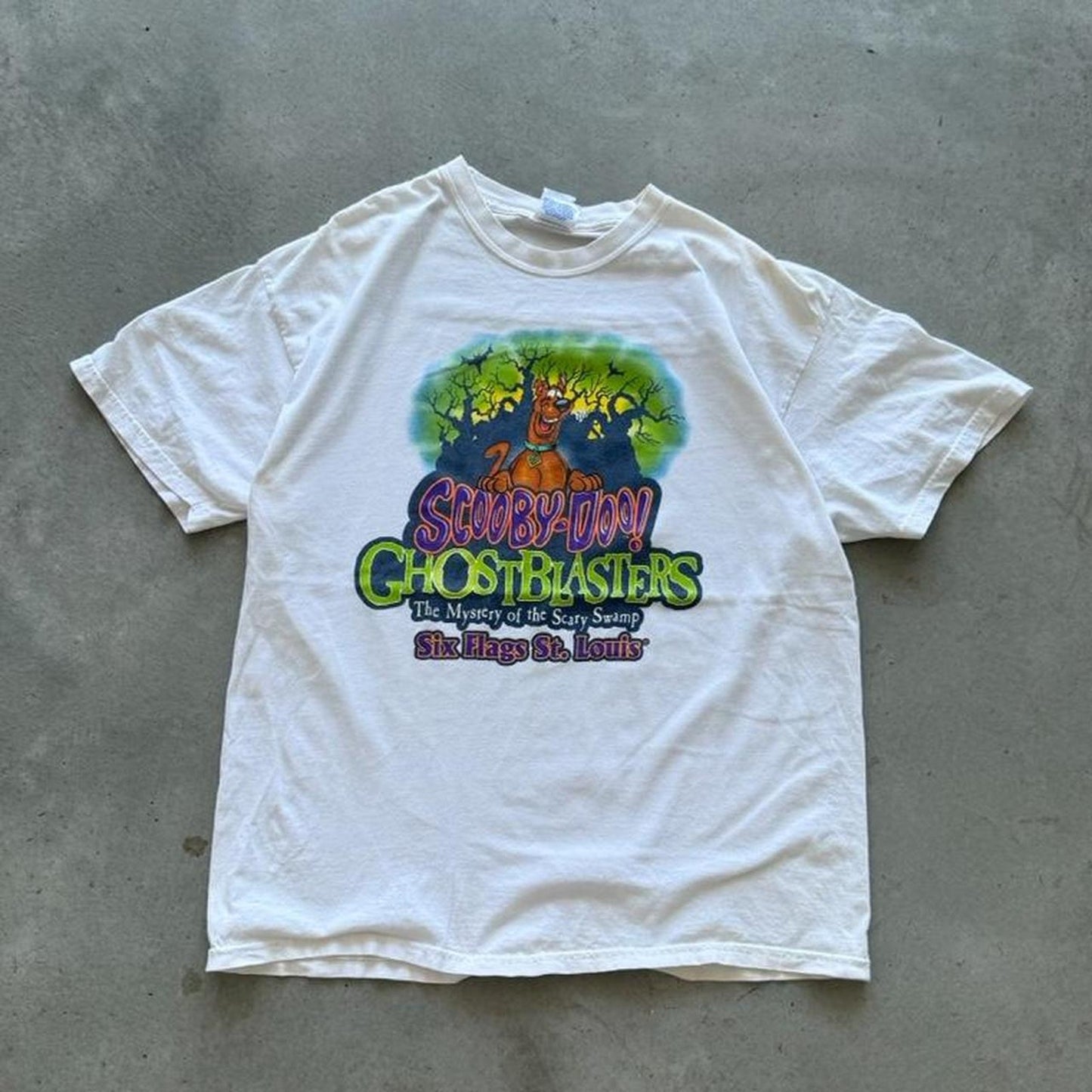 Vintage Scooby Doo Ghostblasters Saint Louis Six Flags T-Shirt - X-Large