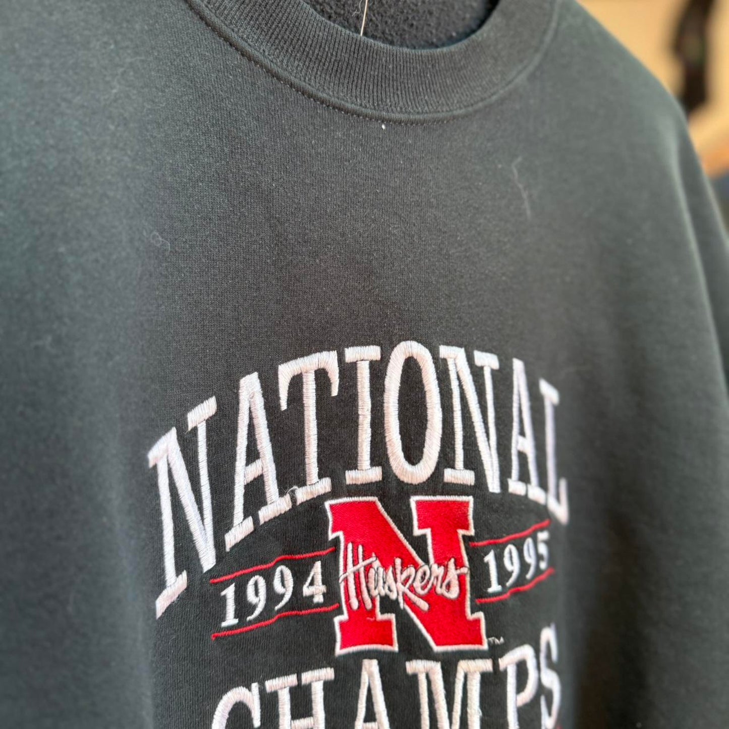 Vintage 1995 National Champs Nebraska Huskers Crewneck - X-Large