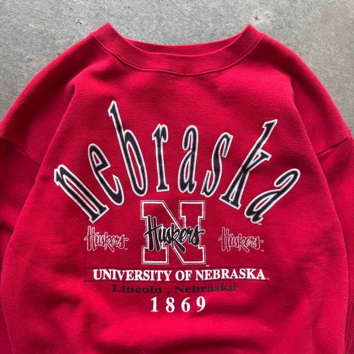 Vintage 90s Nebraska Huskers University Crewneck - X-Large