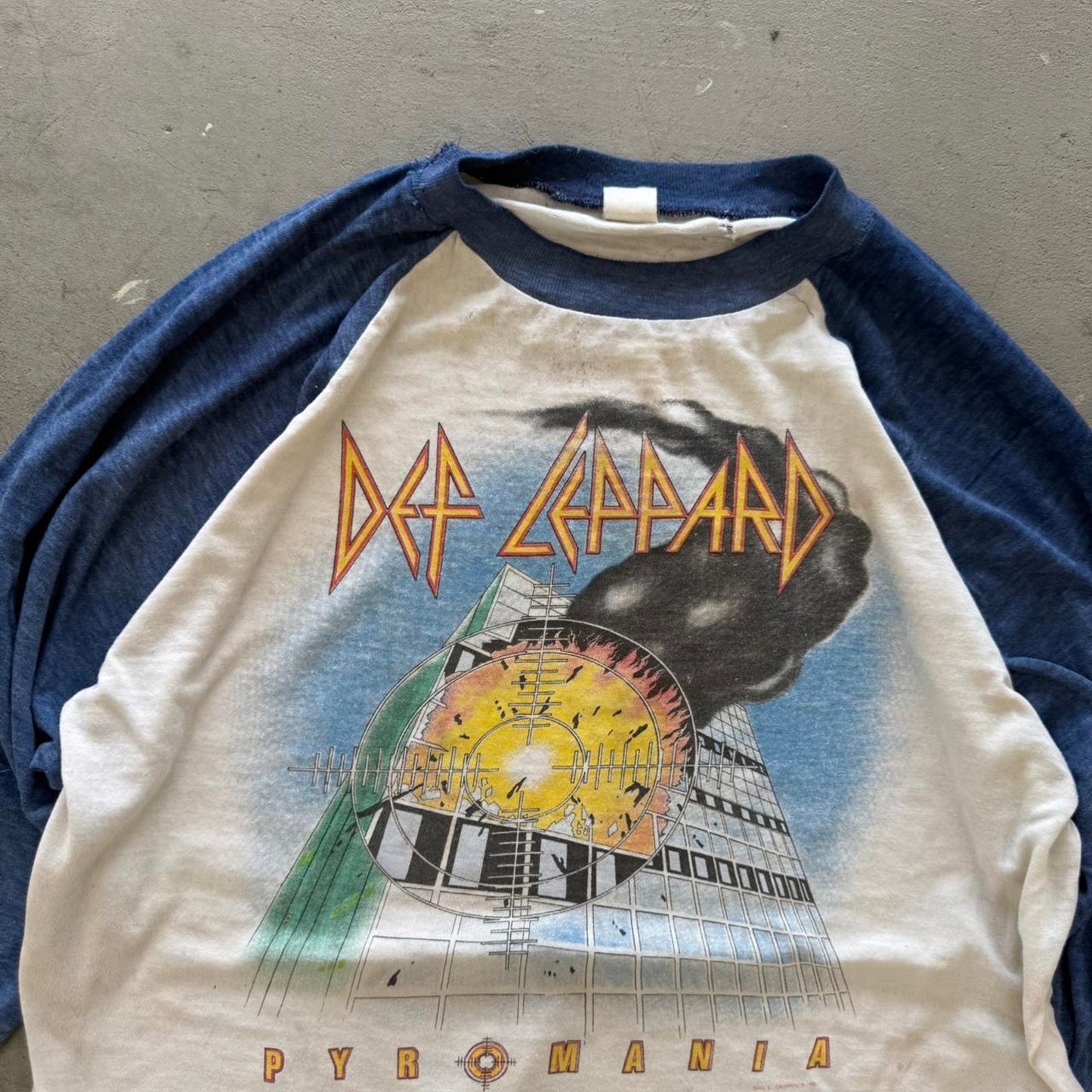 Vintage 80s Led Zeppelin Pyromania Band T-Shirt - X-Large