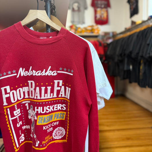 Vintage 90s Nebraska Huskers Football Fan Crewneck