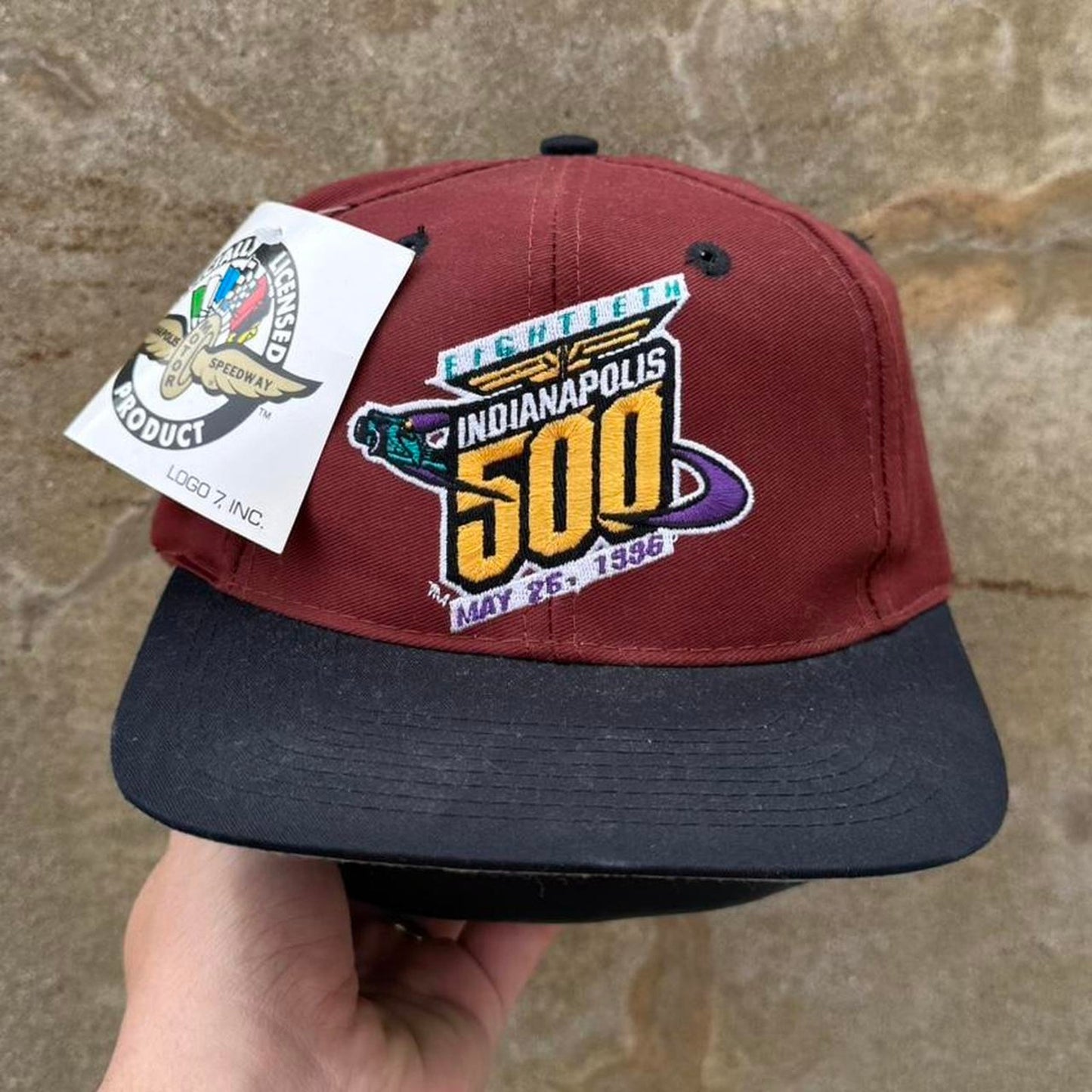 Vintage 90s Indianapolis Indy 500 Racing Race Car Snapback