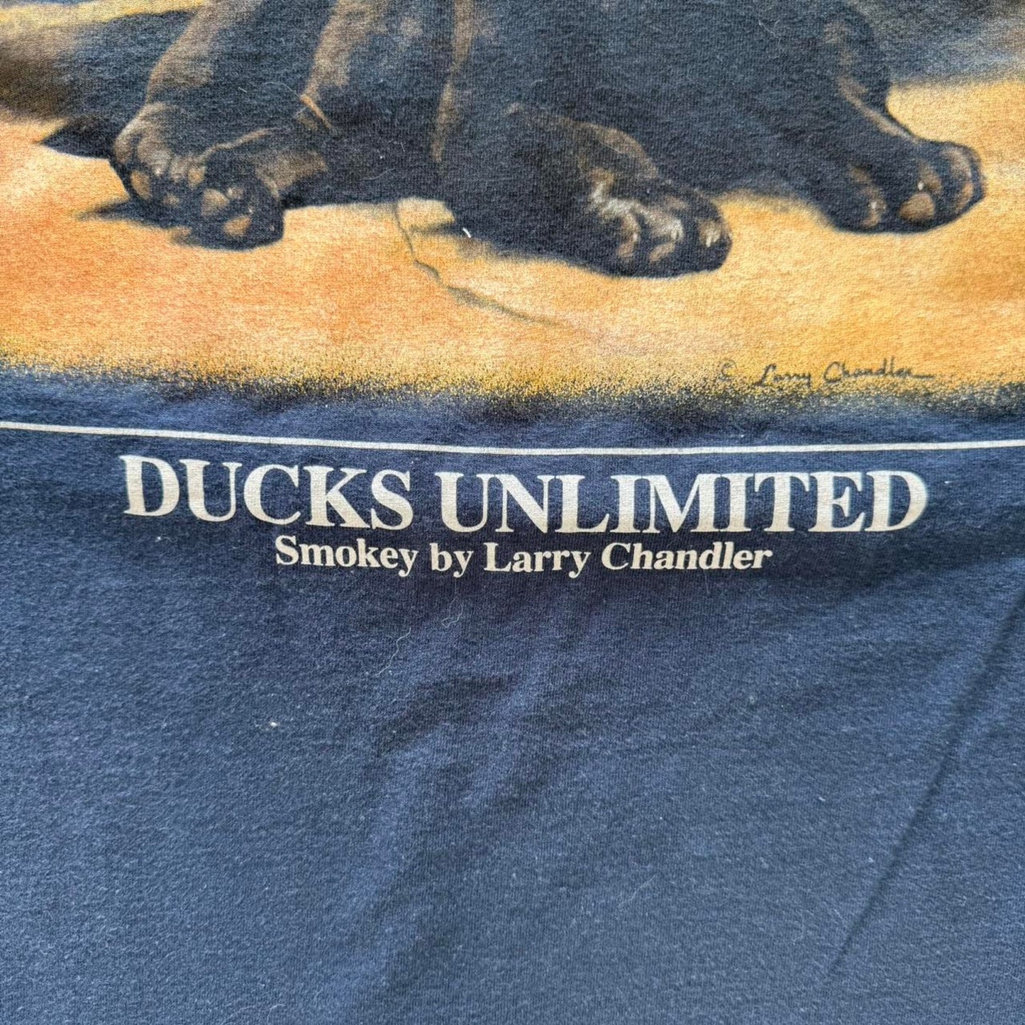 Vintage 90s Ducks Unlimited Black Lab Animal T-Shirt - XX-Large