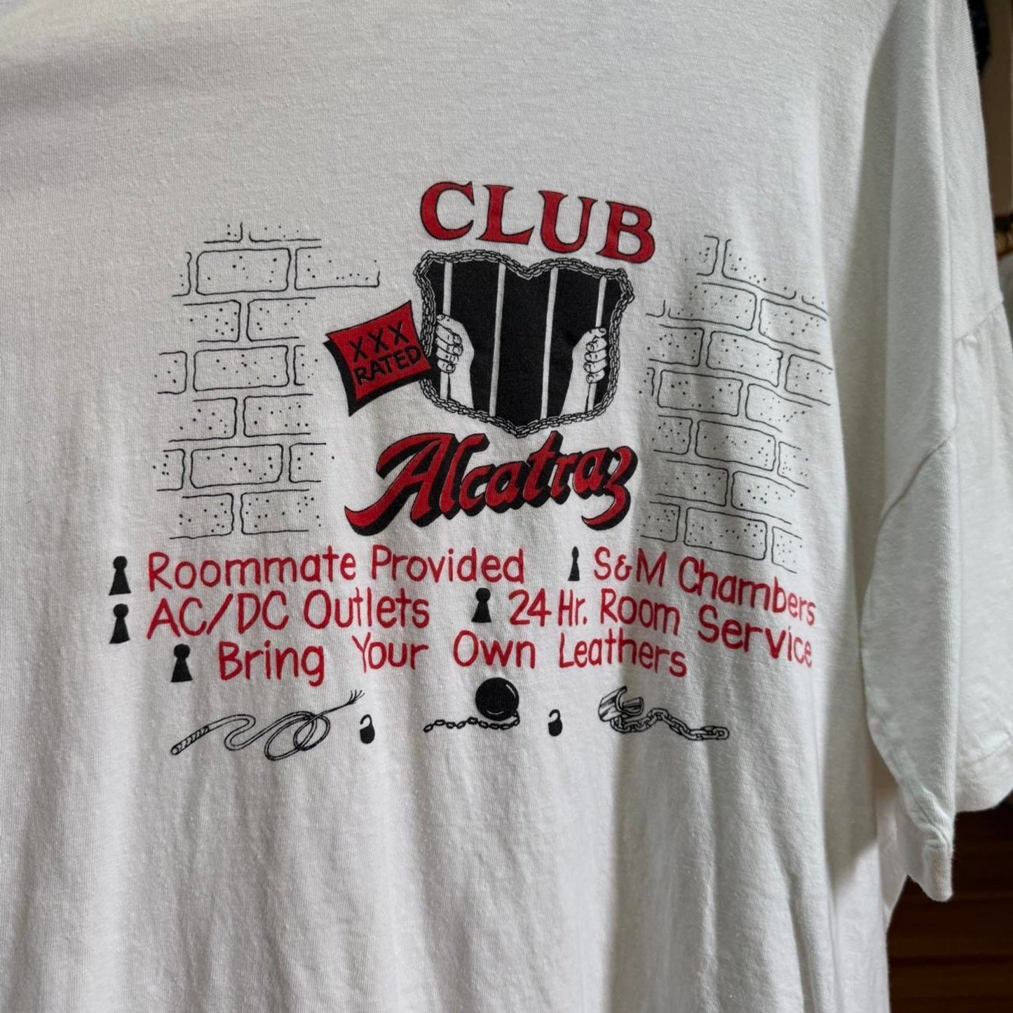 Vintage 90s Alcatraz Prison Camp Parody Humor T-Shirt