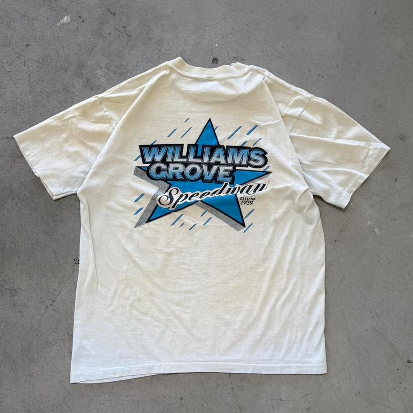 Vintage 80s Williams Grove Dirt Track Racing T-Shirt - Medium