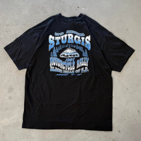 Vintage 1997 Sturgis Black Hills Rally Biker Motorcycle T-Shirt - XX-Large