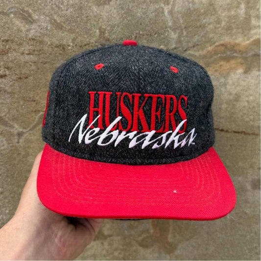 Vintage 90s Nebraska Huskers Wool Snapback