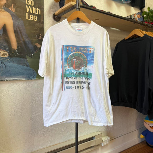 Vintage 1995 Best of the West Estes Brewery Colorado Beer T-Shirt - X-Large
