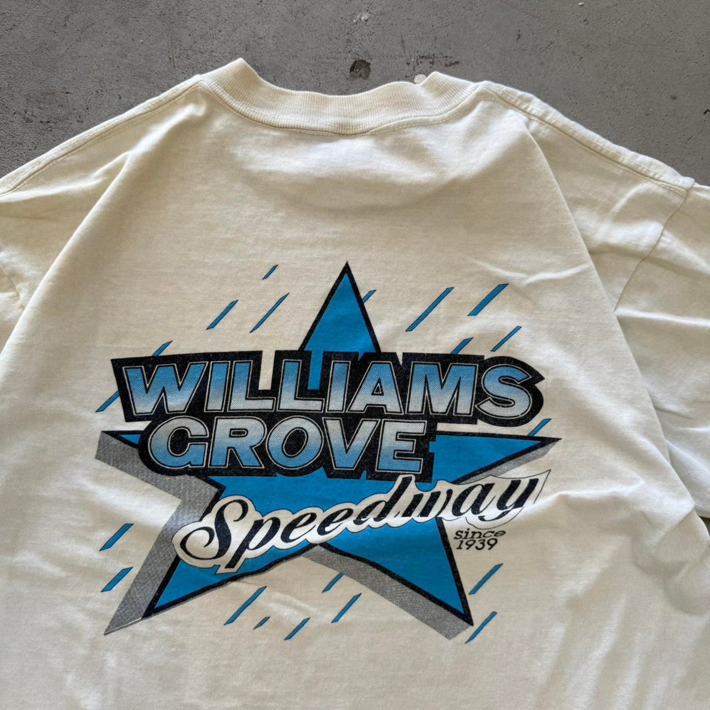 Vintage 80s Williams Grove Dirt Track Racing T-Shirt - Medium