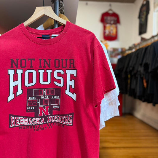 Vintage Y2K Nebraska Huskers Not in Our House T-Shirt