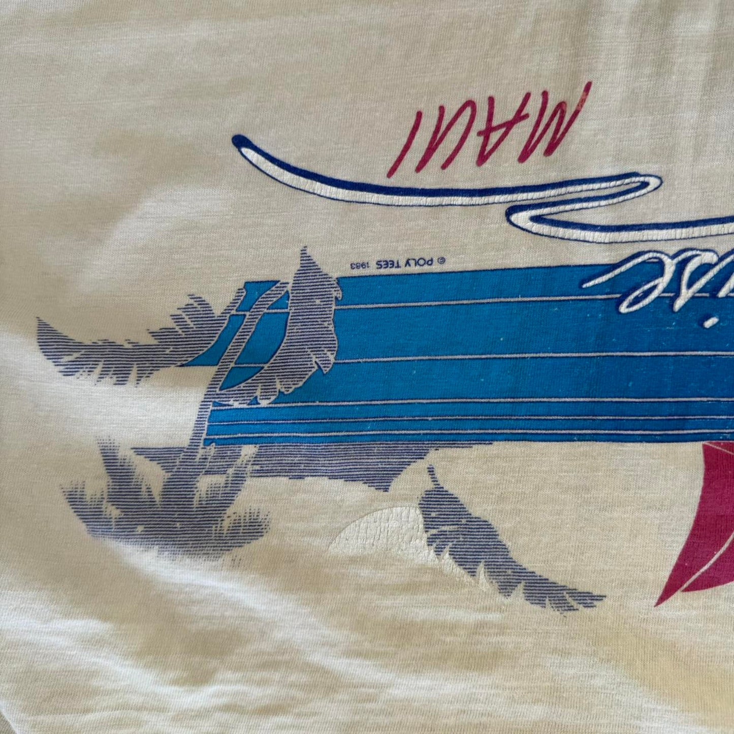 Vintage 80s Cruise Maui Beach Tourist T-Shirt - X-Large (W)