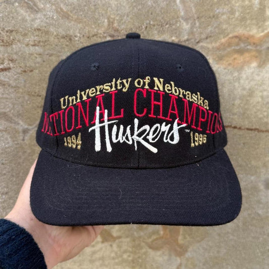 Vintage 90s Nebraska Nationals Champions Huskers Wrap Around Snapback