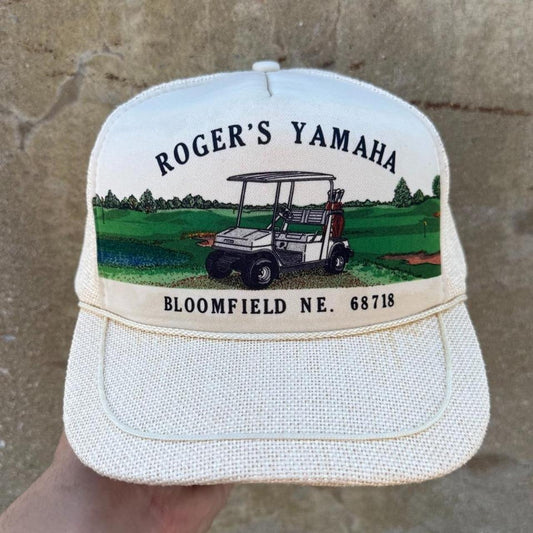 Vintage 90s Roger’s Yamaha Golf Cart Golfing Trucker Cap