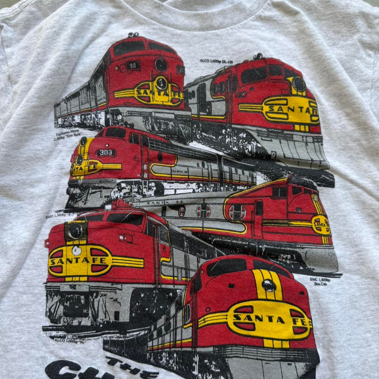Vintage 90s Locomotive The Chiefs Train T-Shirt - Kids Large