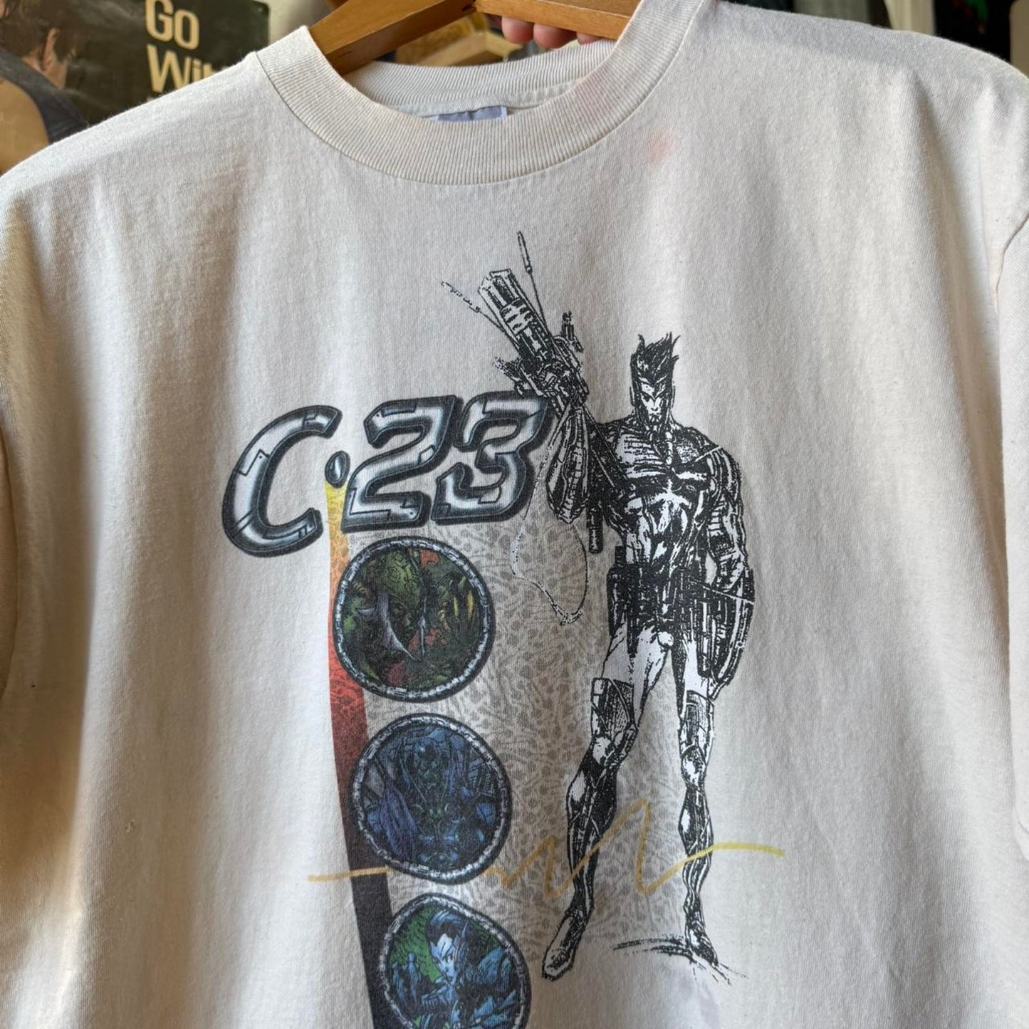Vintage 90s C23 Trading Card Game T-Shirt - Large