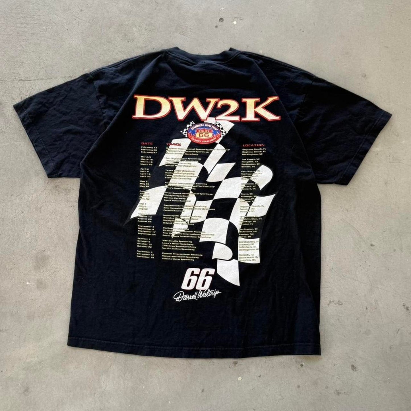 Vintage 2000 Darrell Waltrip NASCAR Racing Race Car T-Shirt - XX-Large