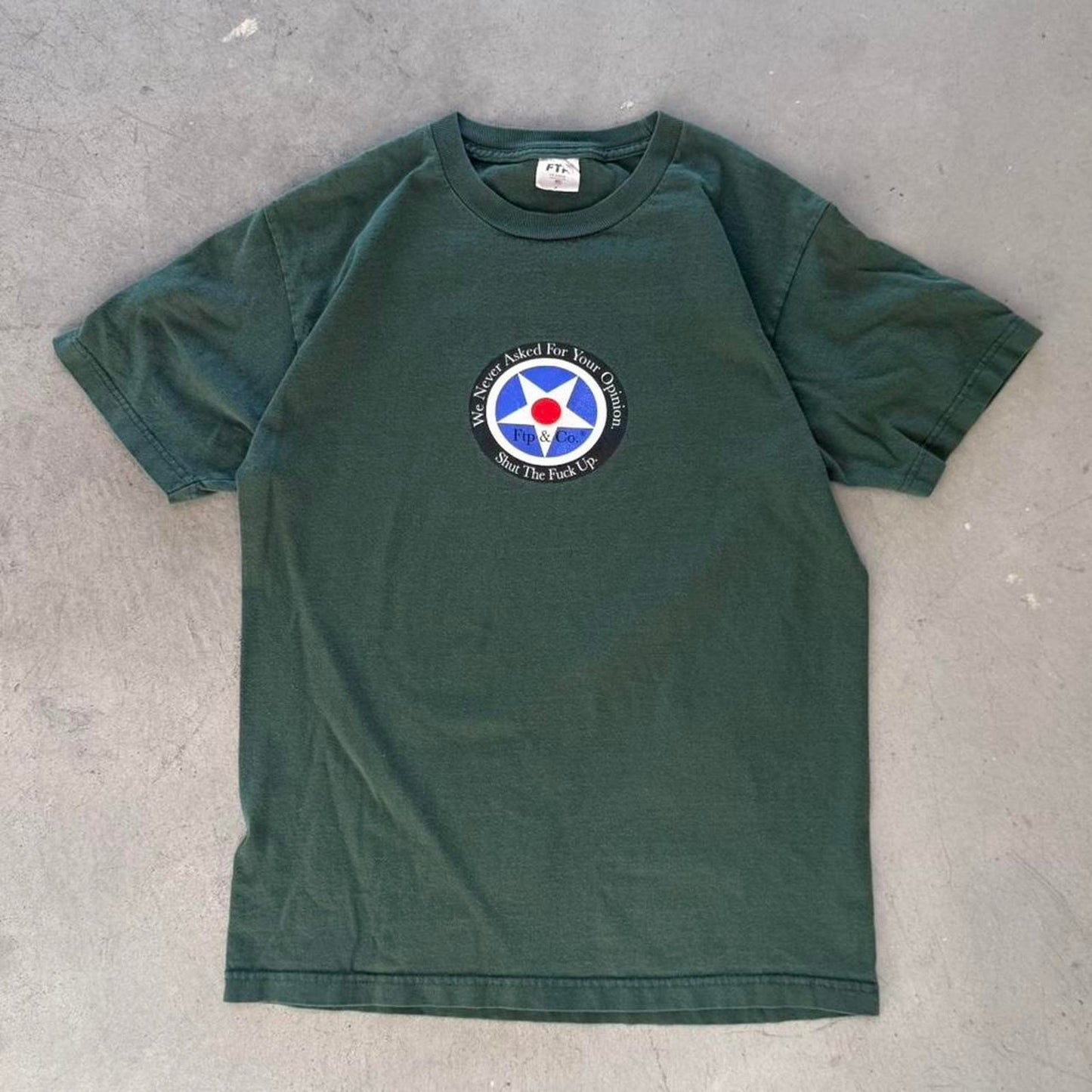 Vintage 90s FTP Shut the F*ck Up Skater T-Shirt - Medium