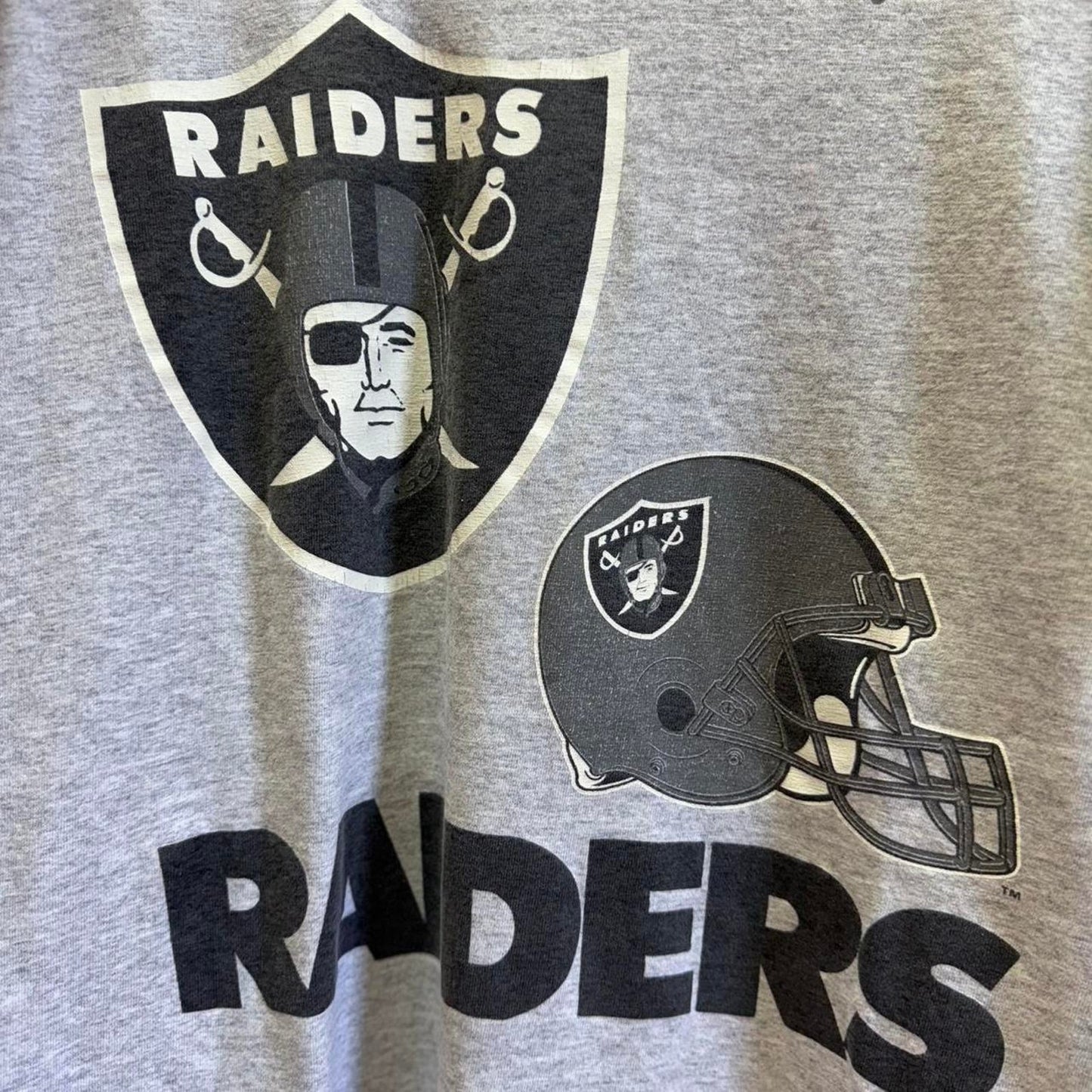 Vintage 90s Raiders NFL AOP Football T-Shirt