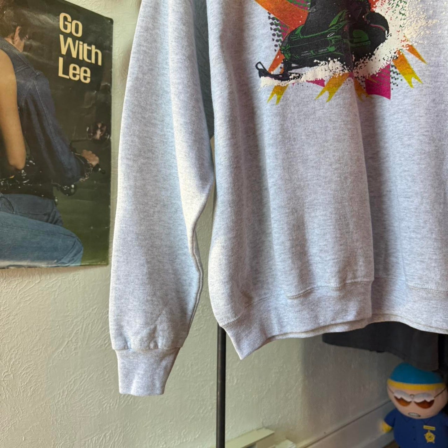 Vintage 90s Dennis Kirk Snowmobile Racing Crewneck - X-Large