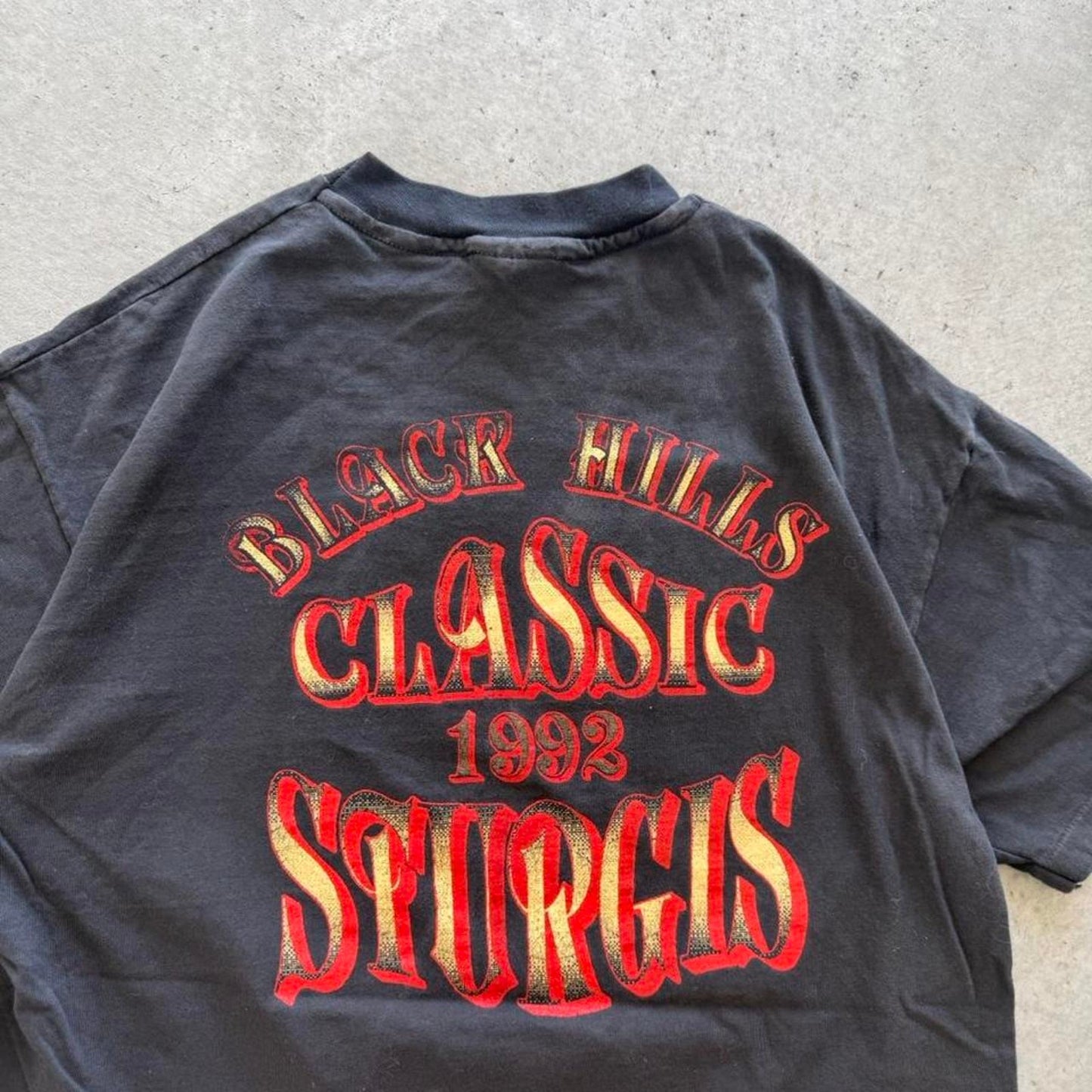 Vintage 1992 Black Hills Motor Classic Sturgis Biker T-Shirt - X-Large