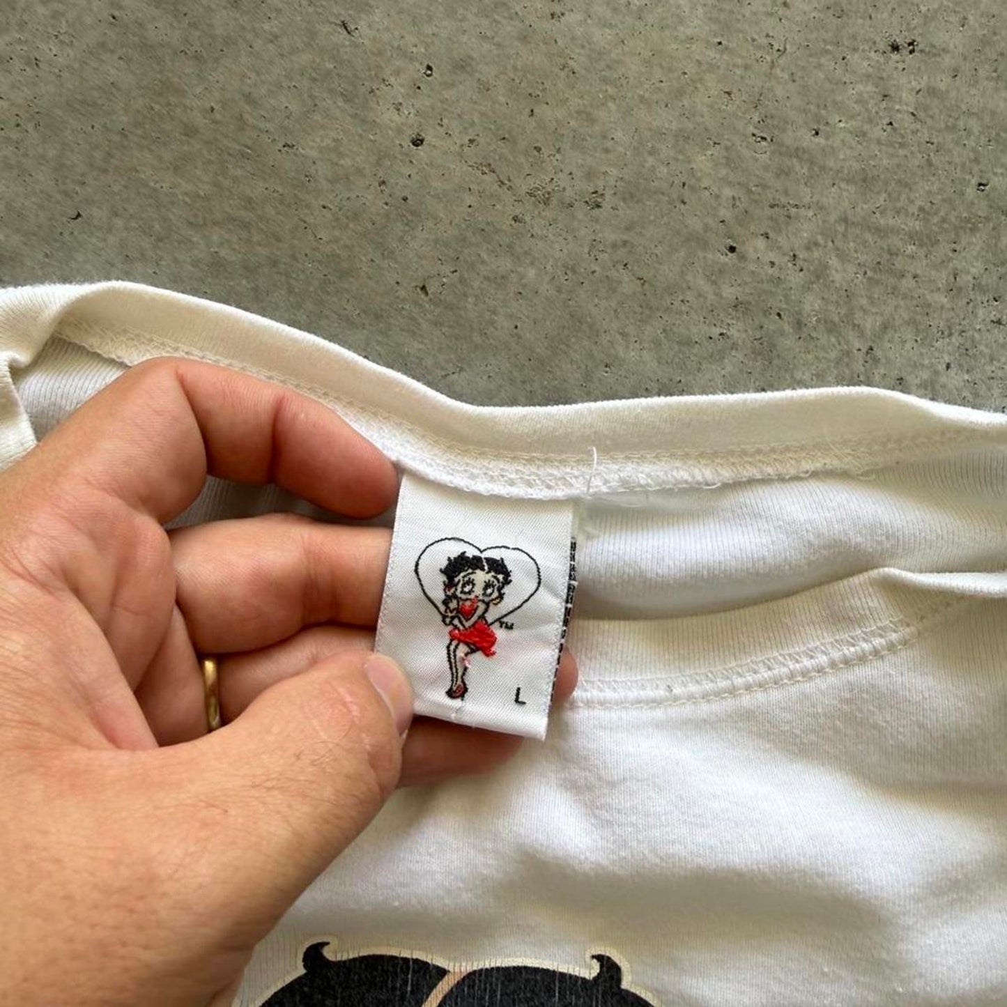 Vintage Betty Boop Cartoon T-Shirt - Large (W)