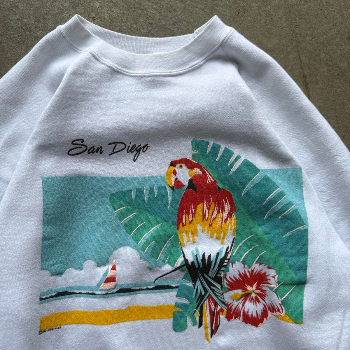 Vintage 90s San Diego Parrot Animal Crewneck - Large