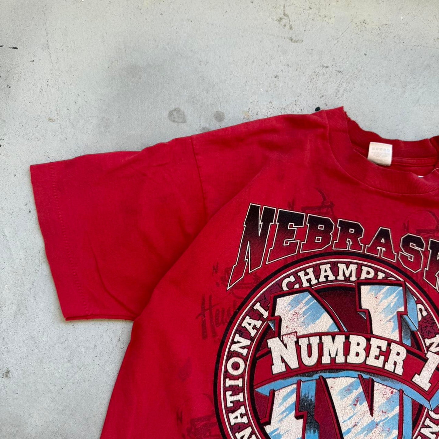 Vintage 1994 Nebraska Huskers National Champs T-Shirt - Large