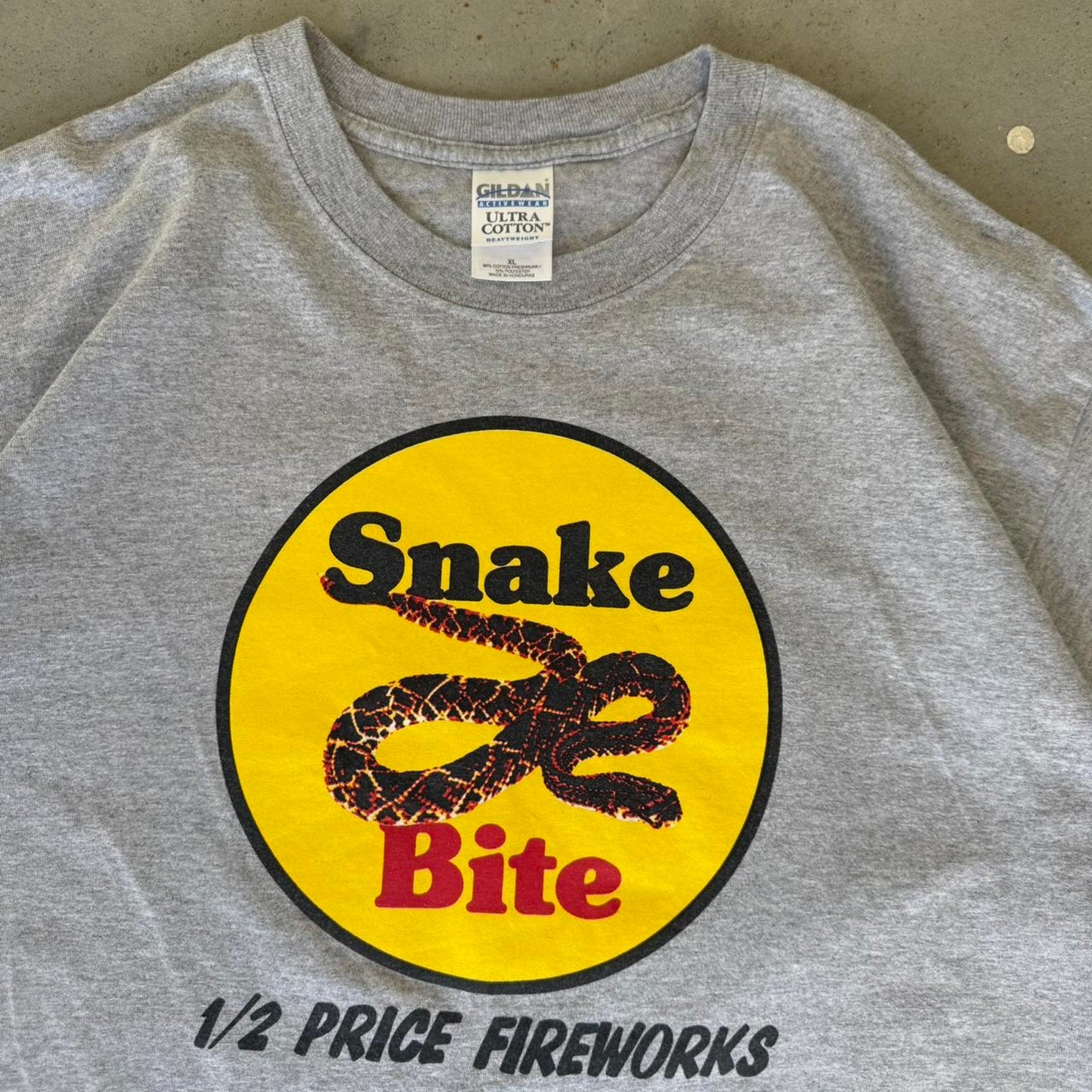 Vintage 90s Snake Bite Firework Promo T-Shirt - X-Large