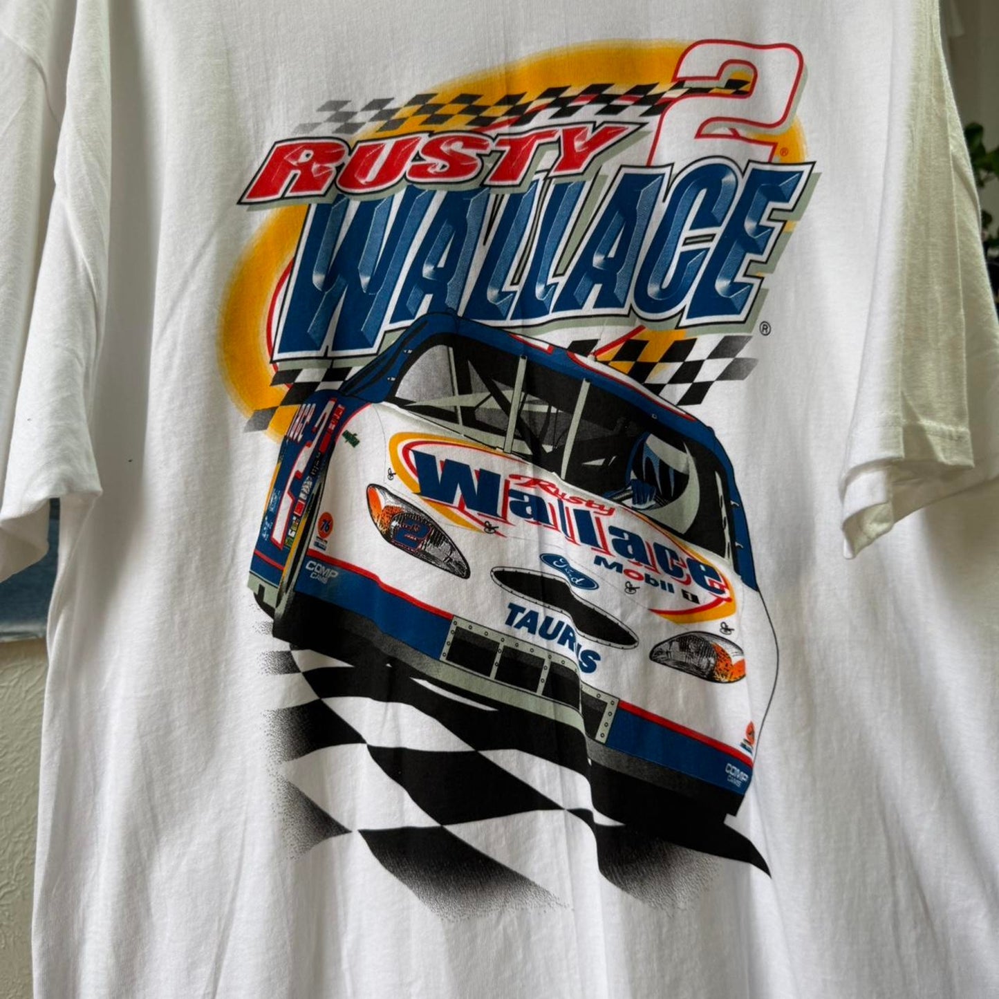 Vintage 90s Rusty Wallace NASCAR Racing Race Car T-Shirt - X-Large
