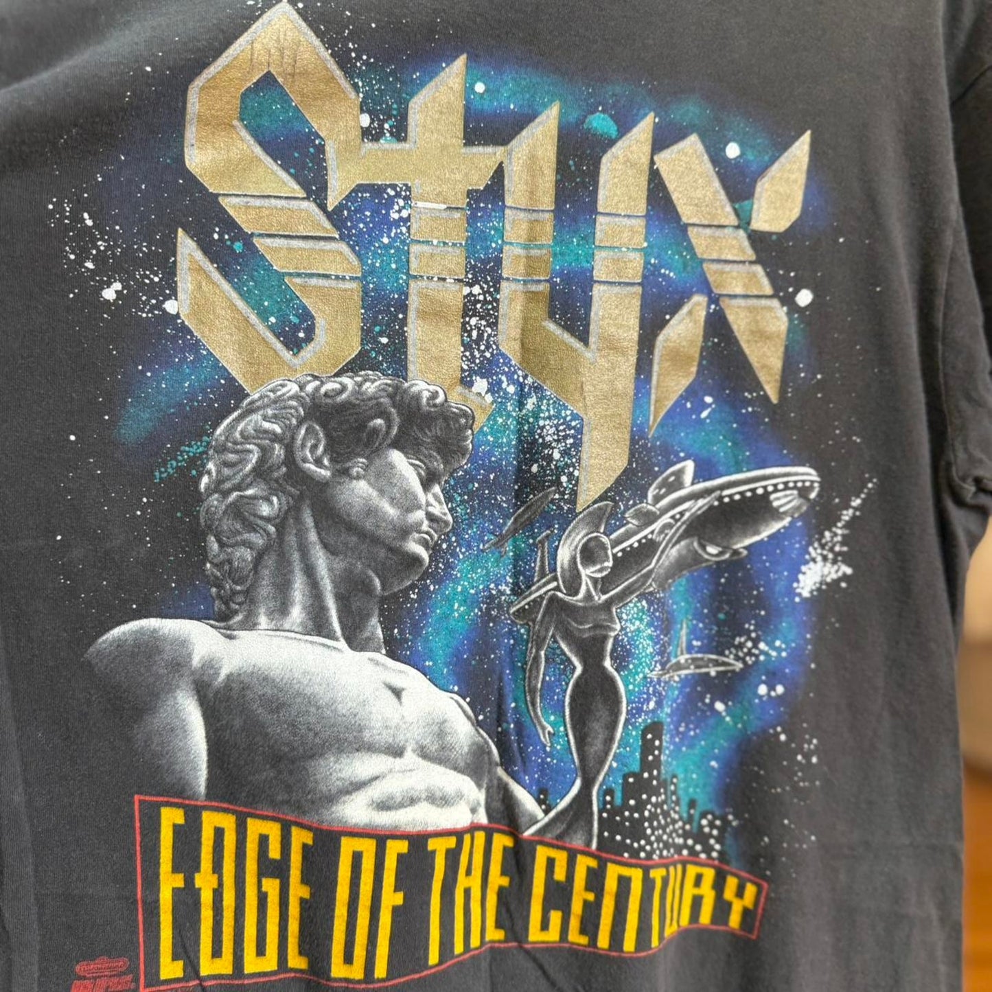 Vintage 90s Styx Edge of the Century Band Concert T-Shirt