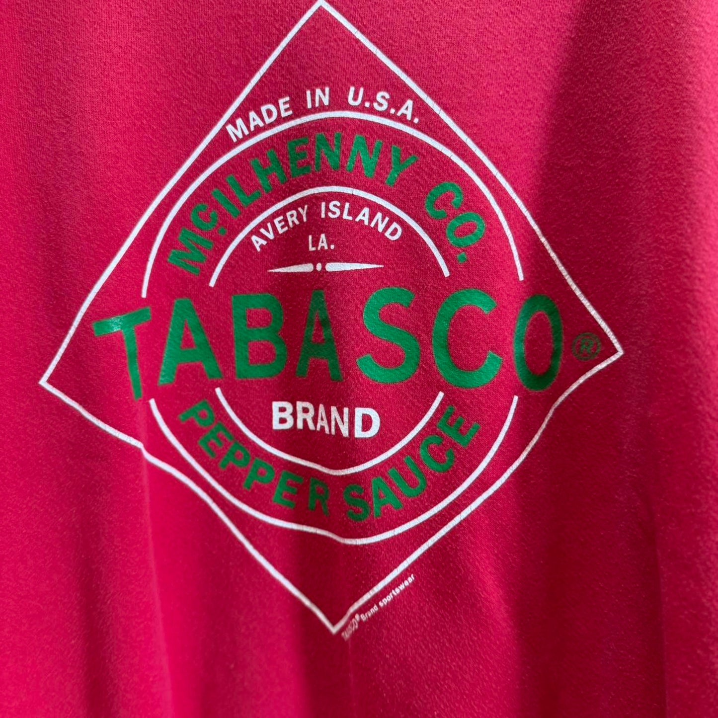 Vintage 90s Tabasco Hot Sauce Logo Promo Crewneck