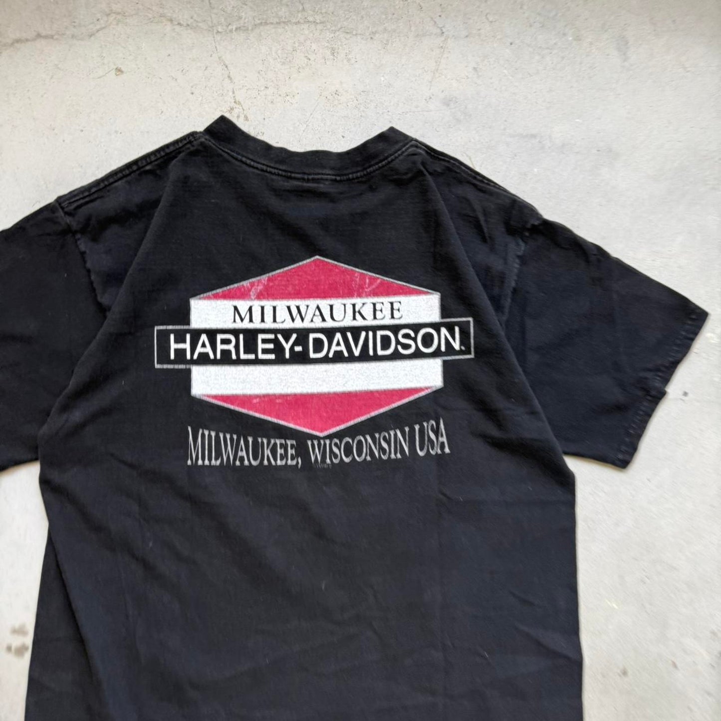 Vintage 90s Harley Davidson Motorcycles Milwaukee Biker T-Shirt - X-Large