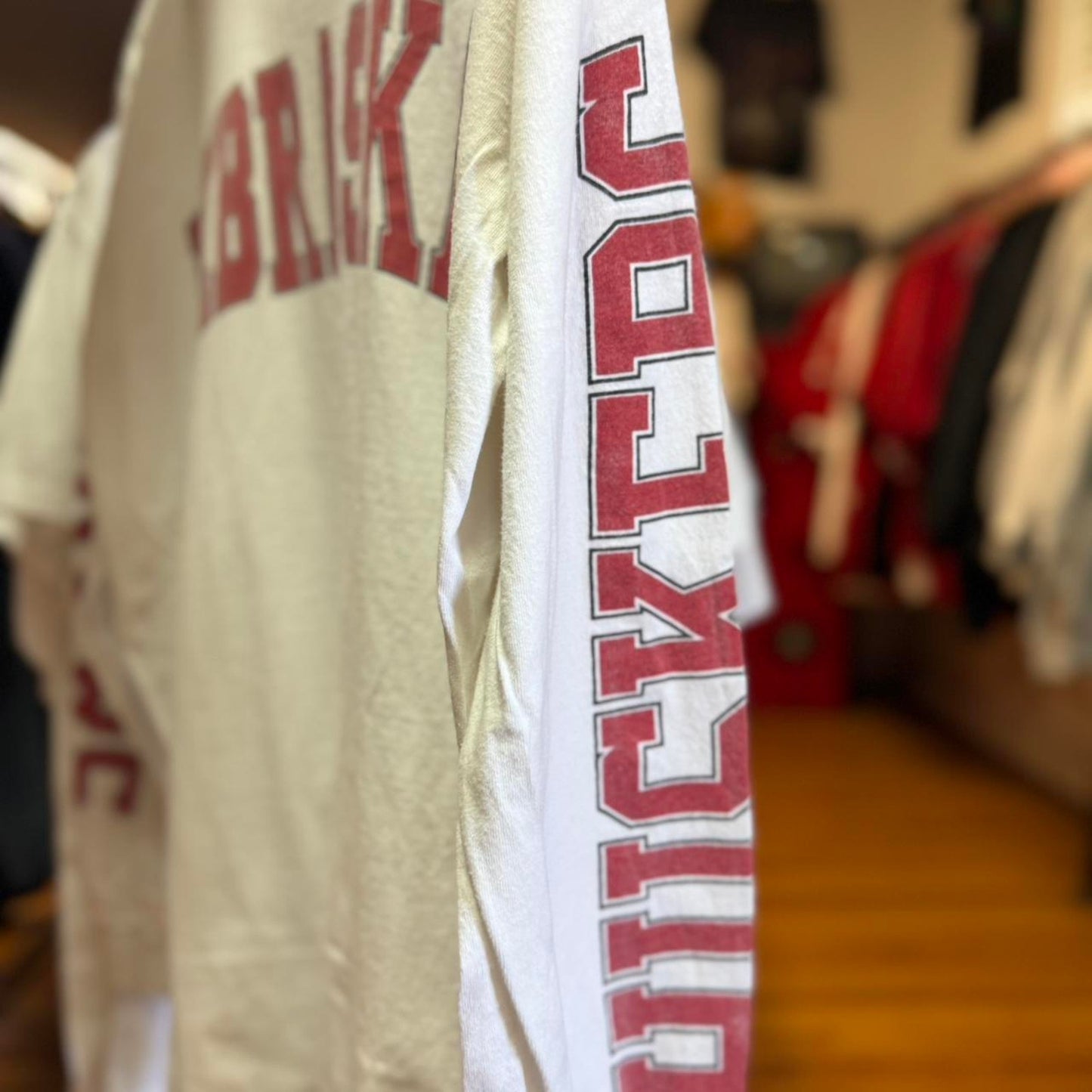 Vintage 90s Nebraska Huskers Spell Out Sleeve T-Shirt - Large