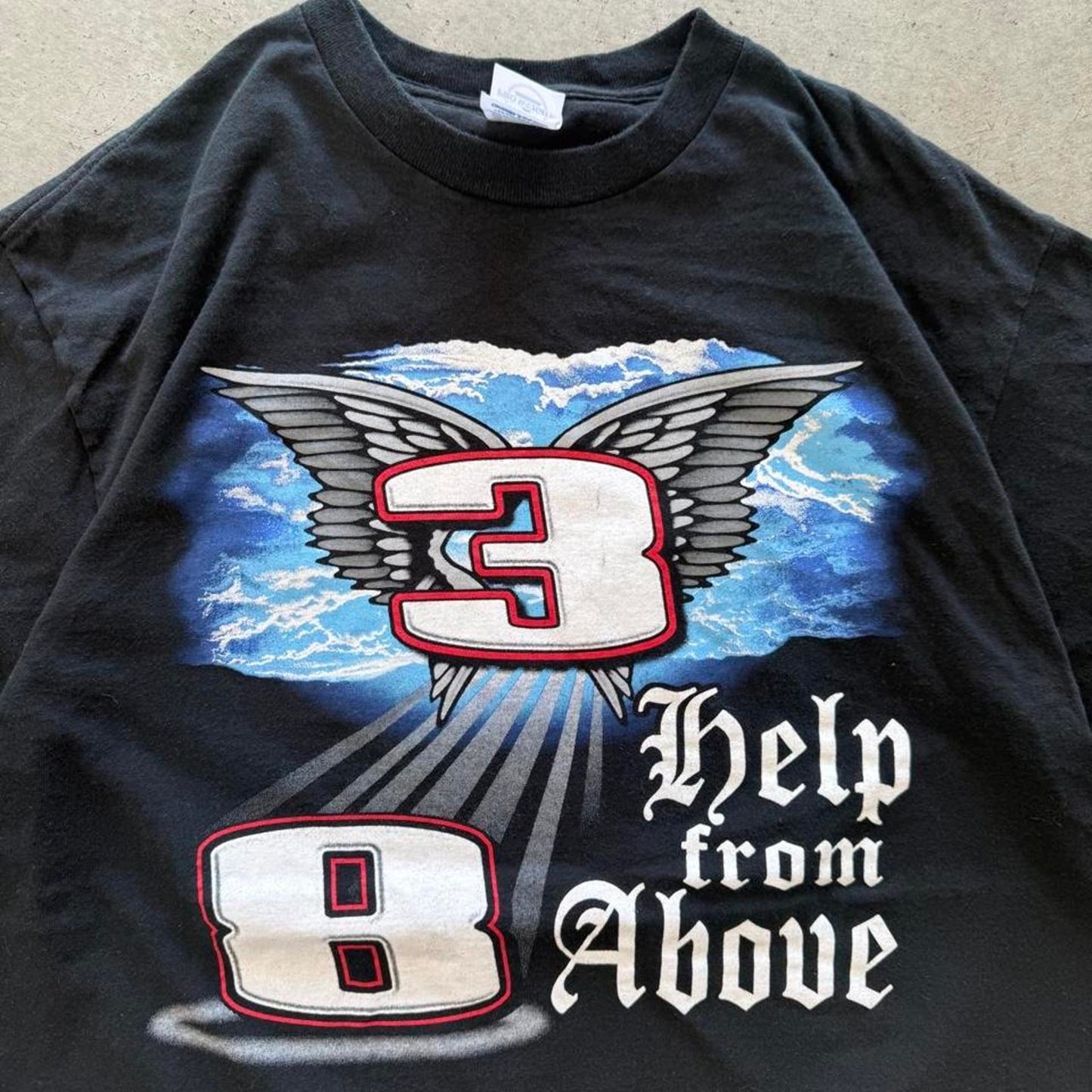 Vintage Y2K NASCAR Help From Above Dale Earnhardt T-Shirt - Large