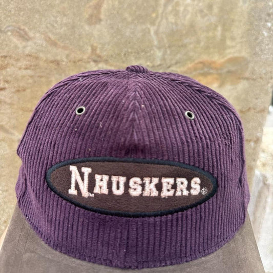 Vintage 90s Nebraska Huskers Corduroy Snapback