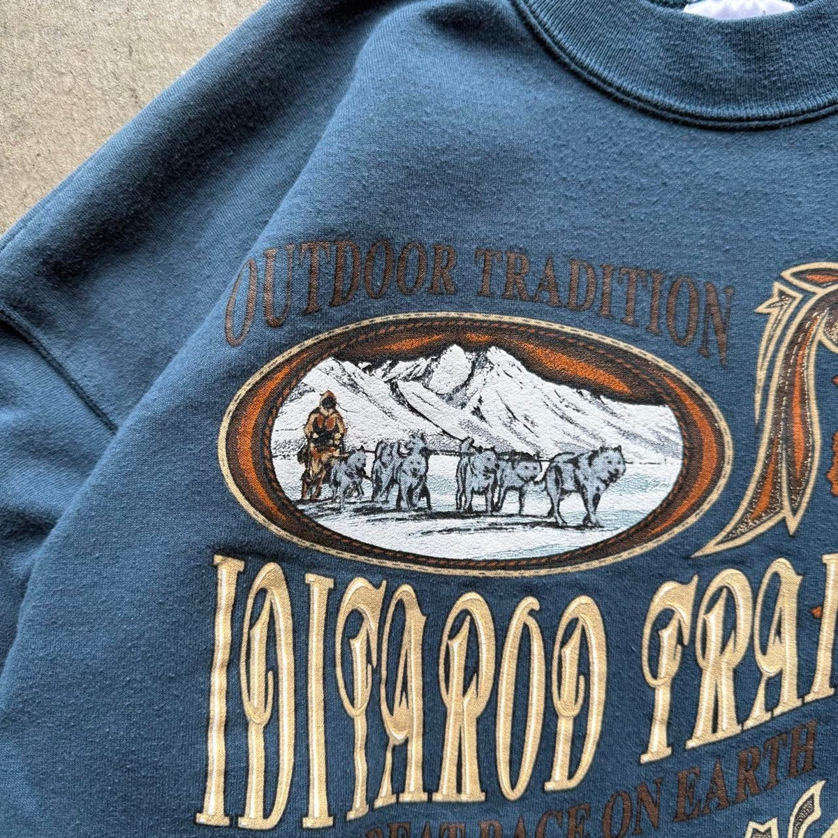 Vintage 90s Iditarod Trail Park Nature Animal Crewneck - Large
