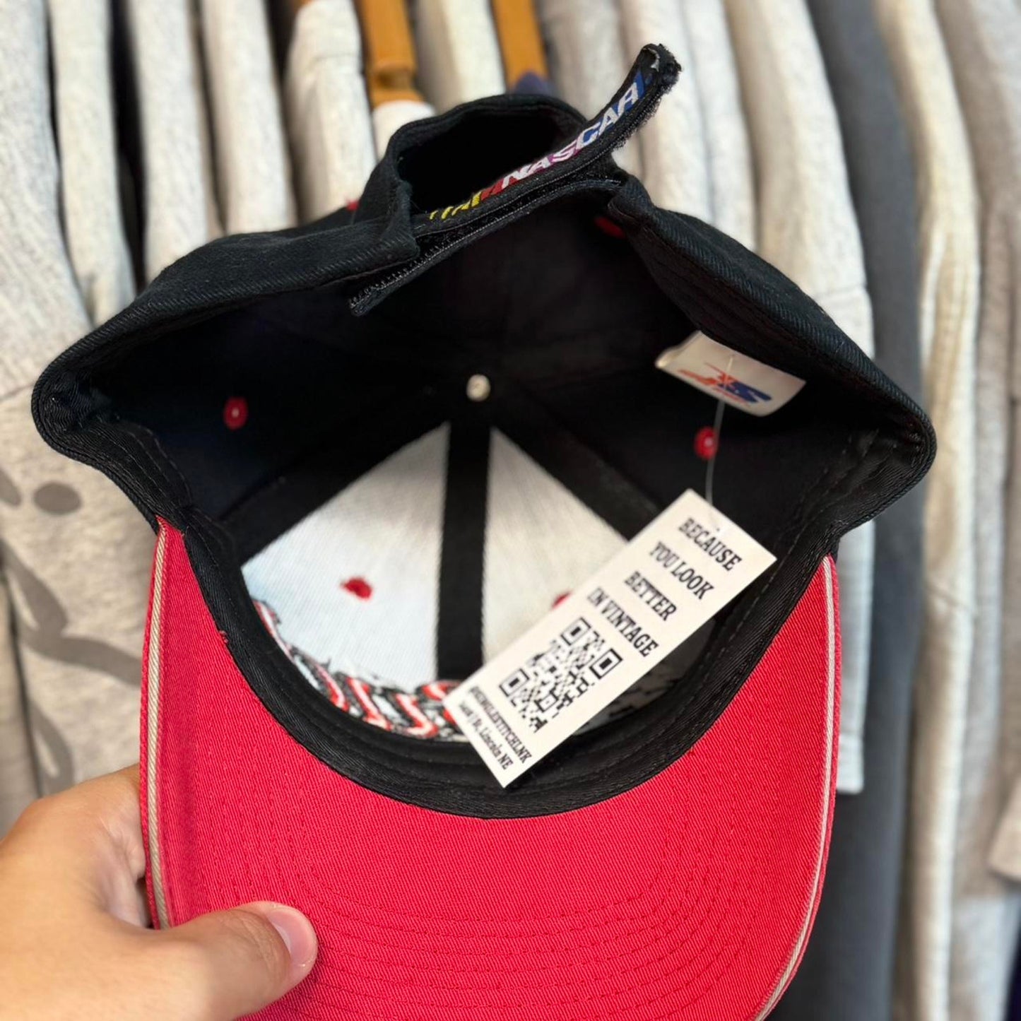 Vintage 90s NASCAR Bud Racing Velcro Cap