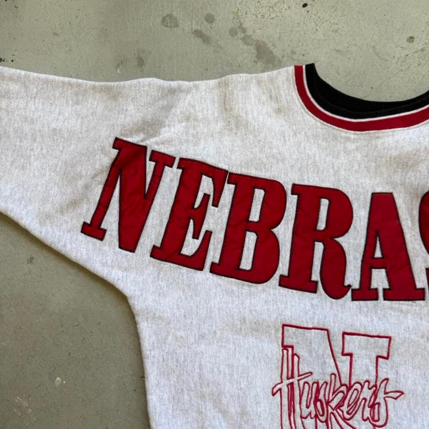 Vintage 90s Nebraska Husker Spell Out Legends Crewneck - Kids Large