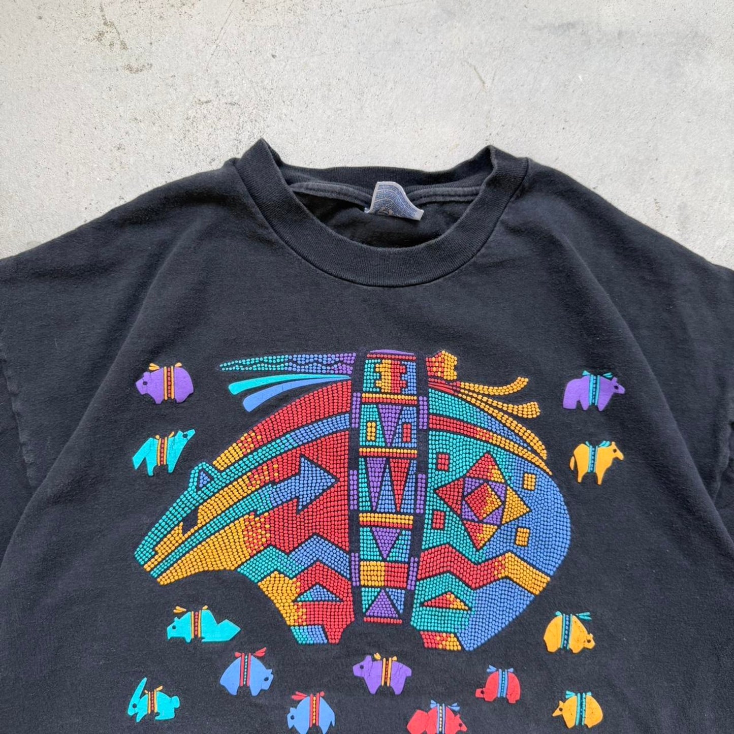 Vintage 90s Native American Aztec Western T-Shirt - X-Large