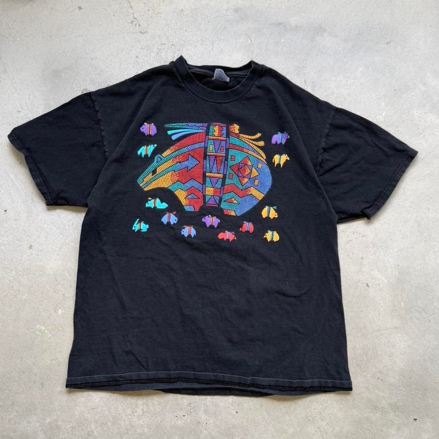 Vintage 90s Native American Aztec Western T-Shirt - X-Large